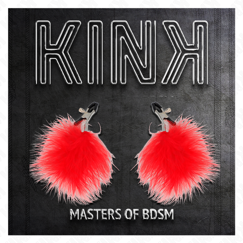 KINK - PINÇA DE MAMILO DE PENA VERMELHA 7 CM