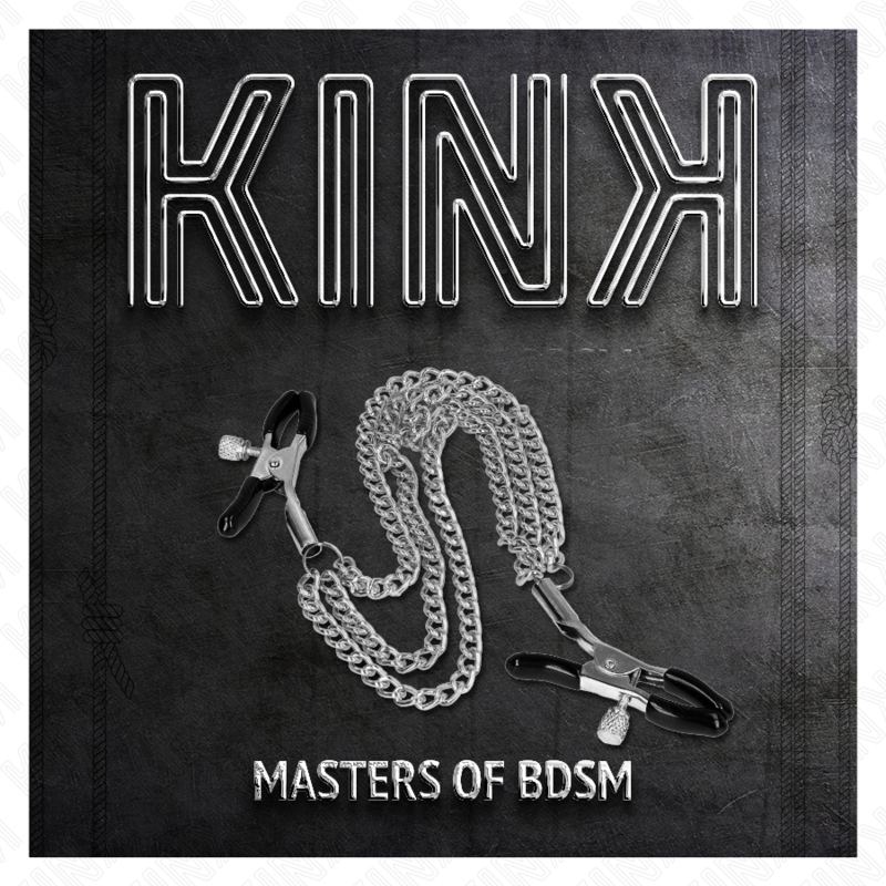 KINK - Grampos de mamilo com 3 correntes prata 20/23/28 cm