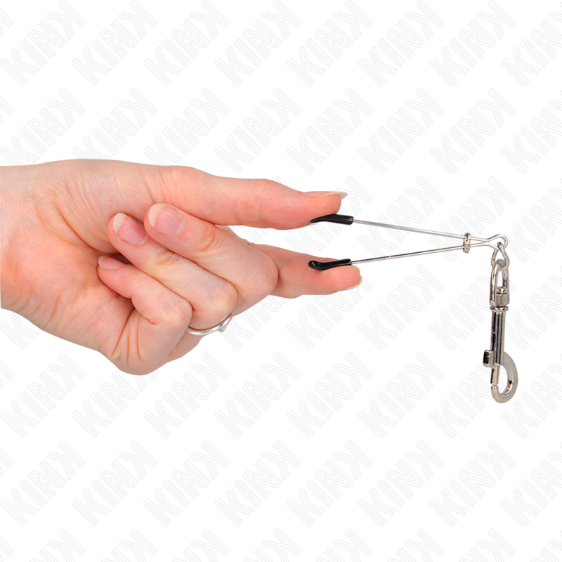 KINK - PINÇA DE MAMILO COM GANCHO FINO PRATA 7 CM