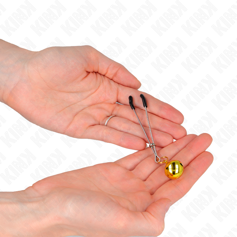 KINK - PINÇAS DE MAMILOS FINOS EM SINO DOURADO 7 CM