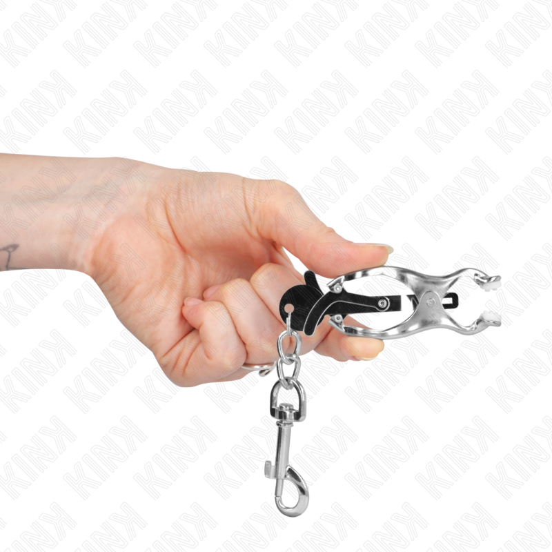 KINK - Grampos de mamilo de trevo japonês com ganchos prateados