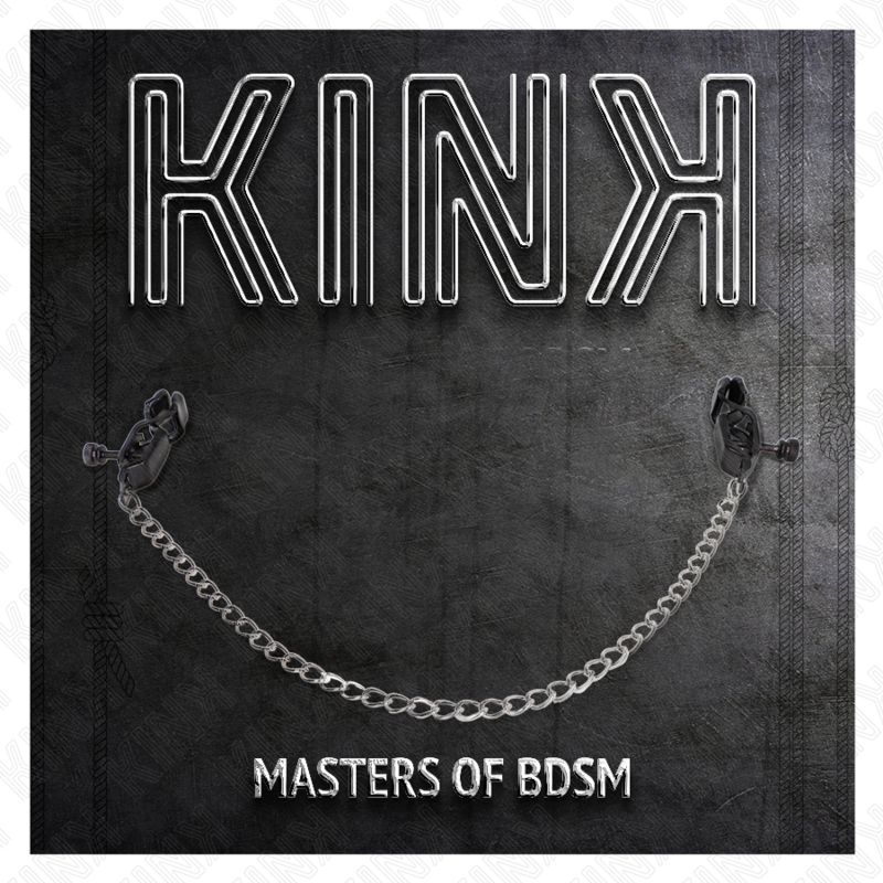 KINK - Grampos de mamilo de corrente plana prata 30 cm