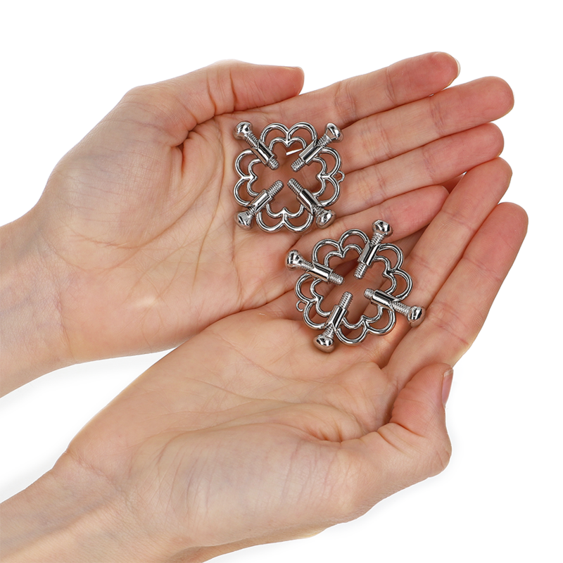KINK - Grampos de mamilo em forma de flor de metal