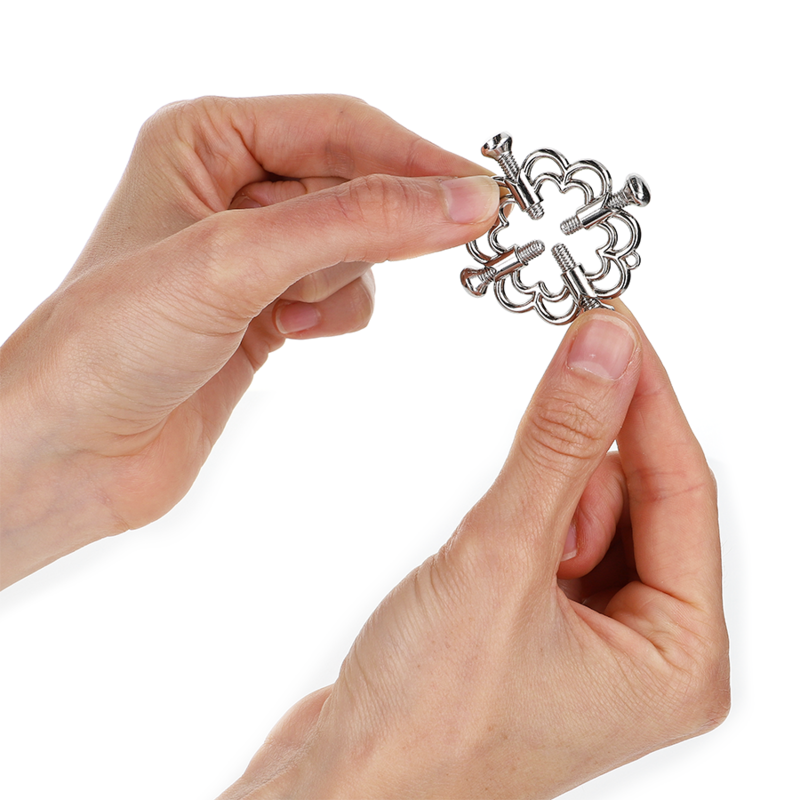 KINK - Grampos de mamilo em forma de flor de metal