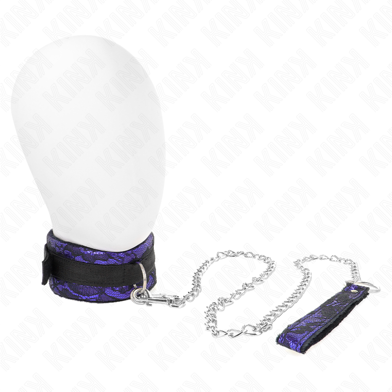 KINK - COLAR CURTO DE RENDA DE VELUDO COM CINTO 105 CM COM ACABAMENTO DE NYLON 44 X 5,5 CM