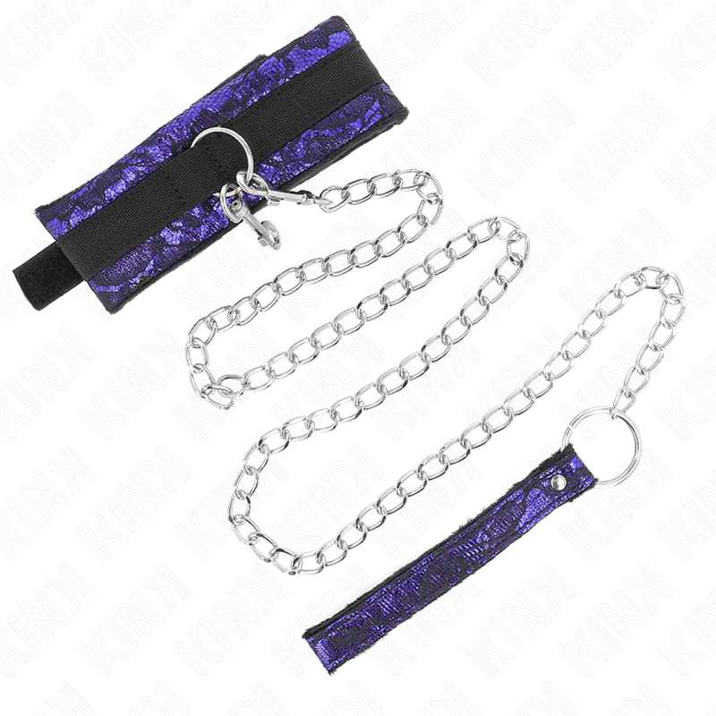 KINK - COLAR CURTO DE RENDA DE VELUDO COM CINTO 105 CM COM ACABAMENTO DE NYLON 44 X 5,5 CM