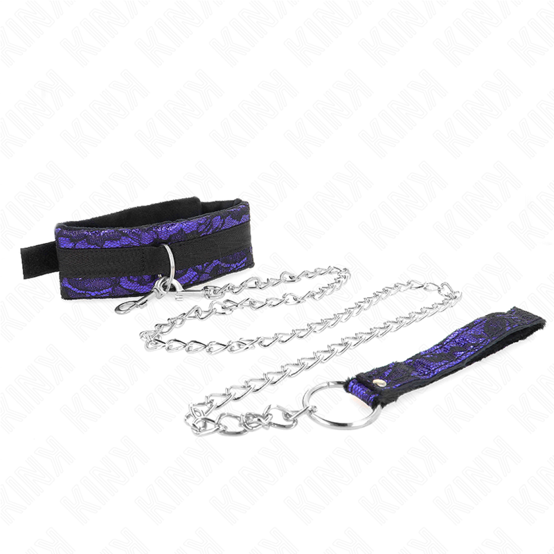 KINK - COLAR CURTO DE RENDA DE VELUDO COM CINTO 105 CM COM ACABAMENTO DE NYLON 44 X 5,5 CM