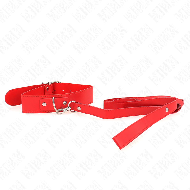KINK - COLAR COM CINTO 116 CM ALÇA ROJA AJUSTÁVEL 32-50 CM X 8 CM