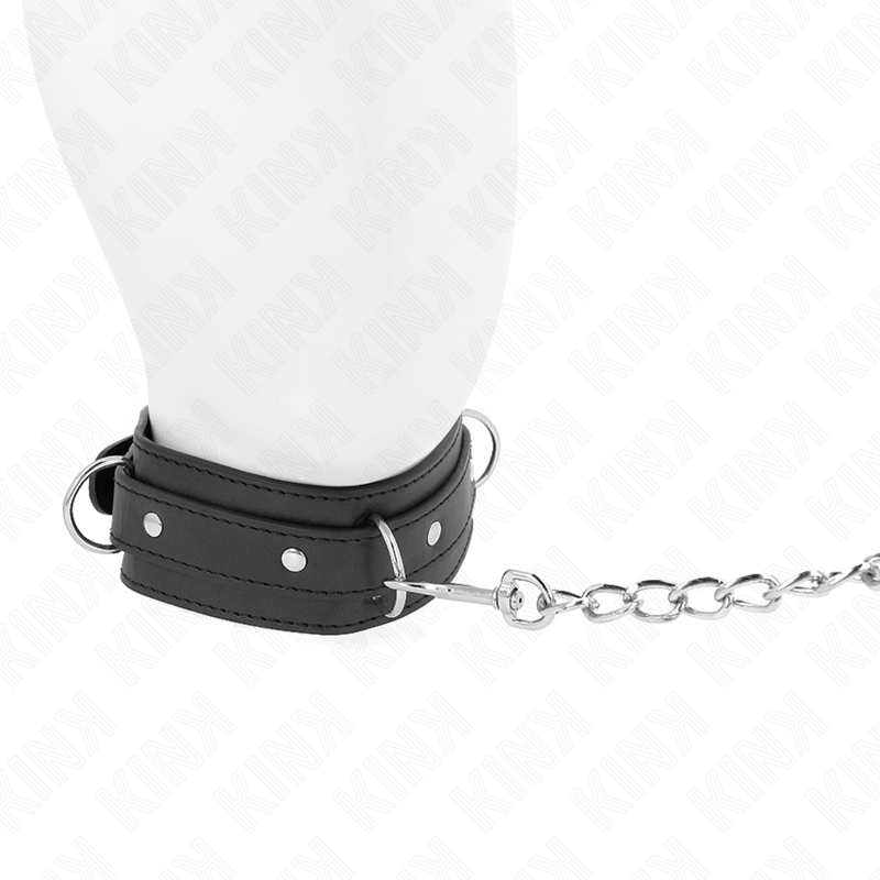 KINK - COLAR COM COLEIRA 65 CM 3 ARGOLAS MODELO 1 AJUSTÁVEL 38-49 CM X 5 CM