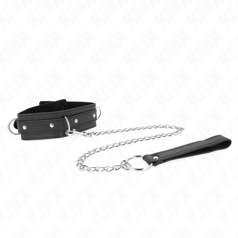 KINK - COLAR COM COLEIRA 65 CM 3 ARGOLAS MODELO 1 AJUSTÁVEL 38-49 CM X 5 CM