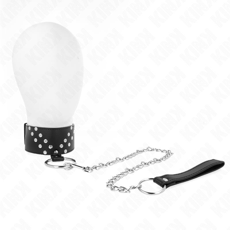 KINK - COLAR COM CINTO 65 CM COM REBITE EM V AJUSTÁVEL 36-43 CM X 5 CM