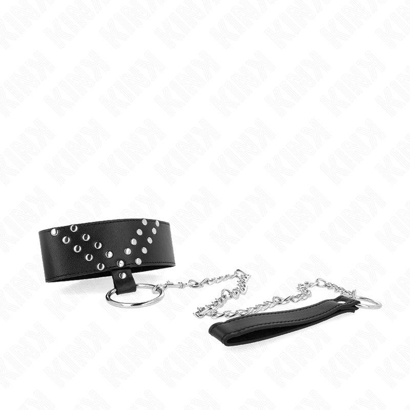 KINK - COLAR COM CINTO 65 CM COM REBITE EM V AJUSTÁVEL 36-43 CM X 5 CM
