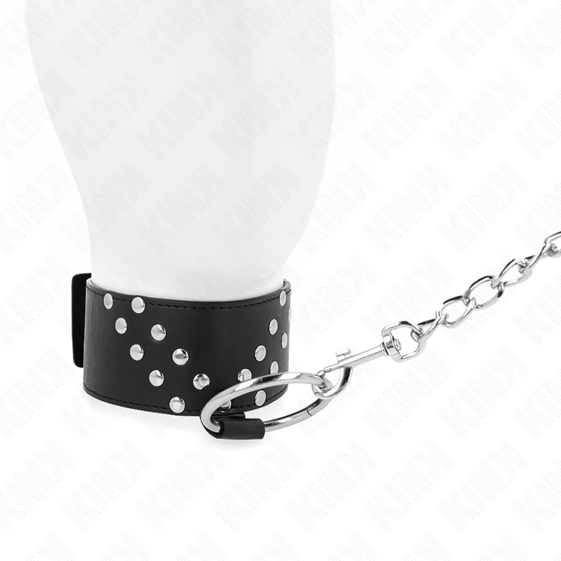 KINK - COLAR COM CINTO 65 CM COM REBITE EM V AJUSTÁVEL 36-43 CM X 5 CM