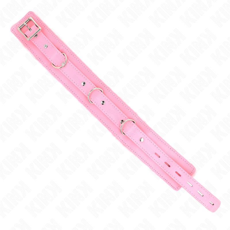 KINK - COLEIRA COM GUIA 65 CM COM RESTRIÇÕES ROSA 36-42 CM X 5,5 CM