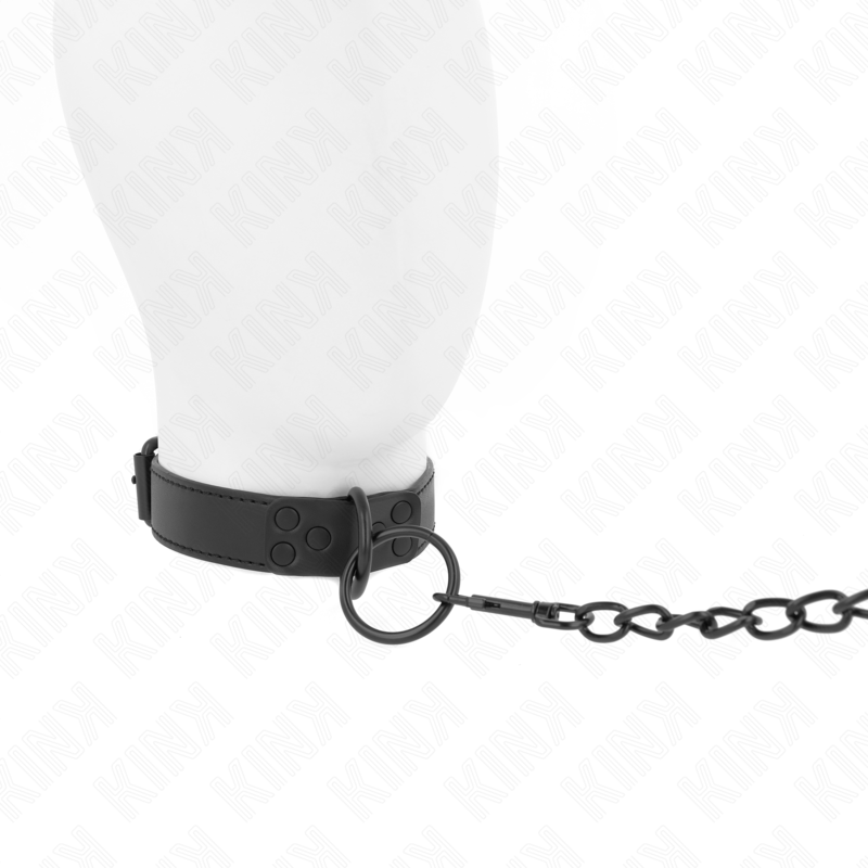 KINK - COLEIRA COM TRILHA ESCURA 65 CM AJUSTÁVEL 37-54 CM X 3 CM