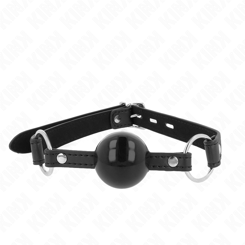 KINK - BOLA TPE 4 CM MORDAÇA COM TRAVA PRETA 60 x 2 CM