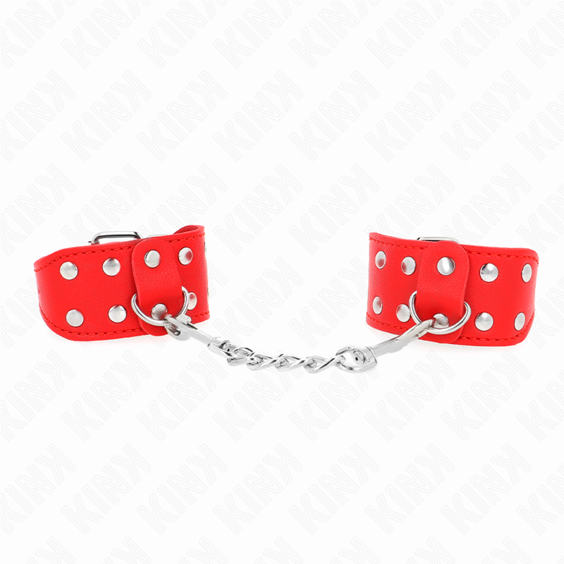 KINK - PULSEIRAS COM DUPLA LINHA DE TACHAS AJUSTÁVEIS VERMELHAS