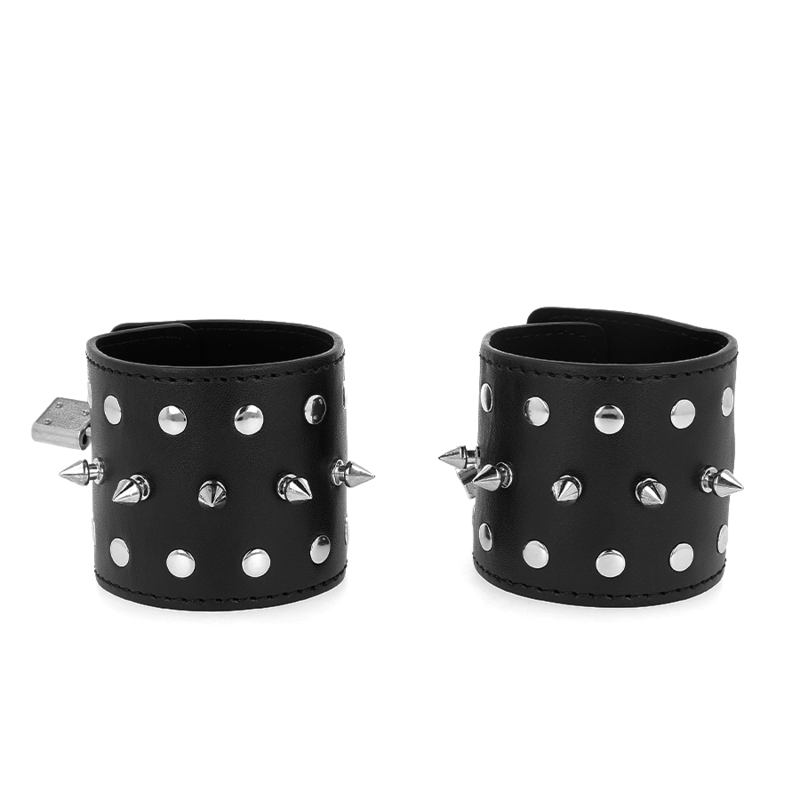 KINK - PUNK RESTRIÇÕES DE PUNHO COM ESPIGÕES 25 X 6 CM
