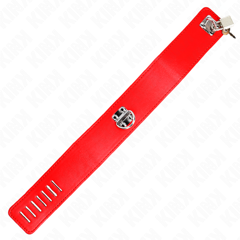 KINK - COLAR COM CINTO 65 CM COM ALÇA VERMELHA LARGA AJUSTÁVEL 33,5-41 CM X 5 CM