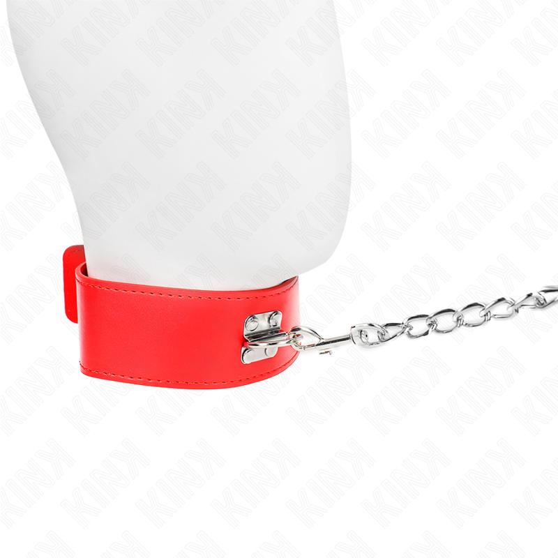 KINK - COLAR COM CINTO 65 CM COM ALÇA VERMELHA LARGA AJUSTÁVEL 33,5-41 CM X 5 CM