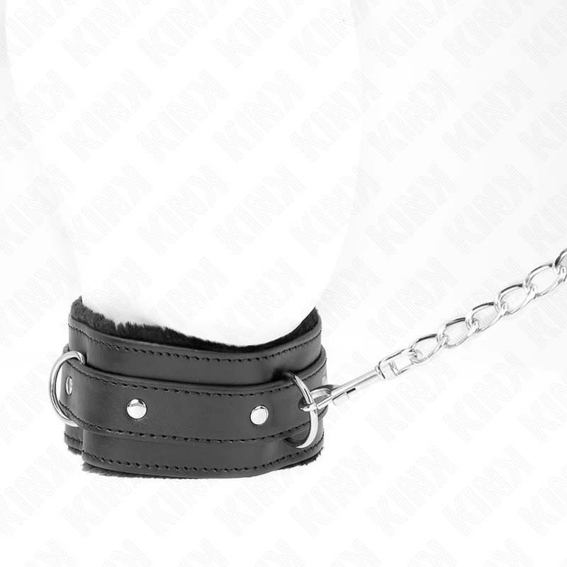 KINK - COLEIRA COM TRILHA 65 CM COM RESTRIÇÕES PRETA 36-42 CM X 5,5 CM