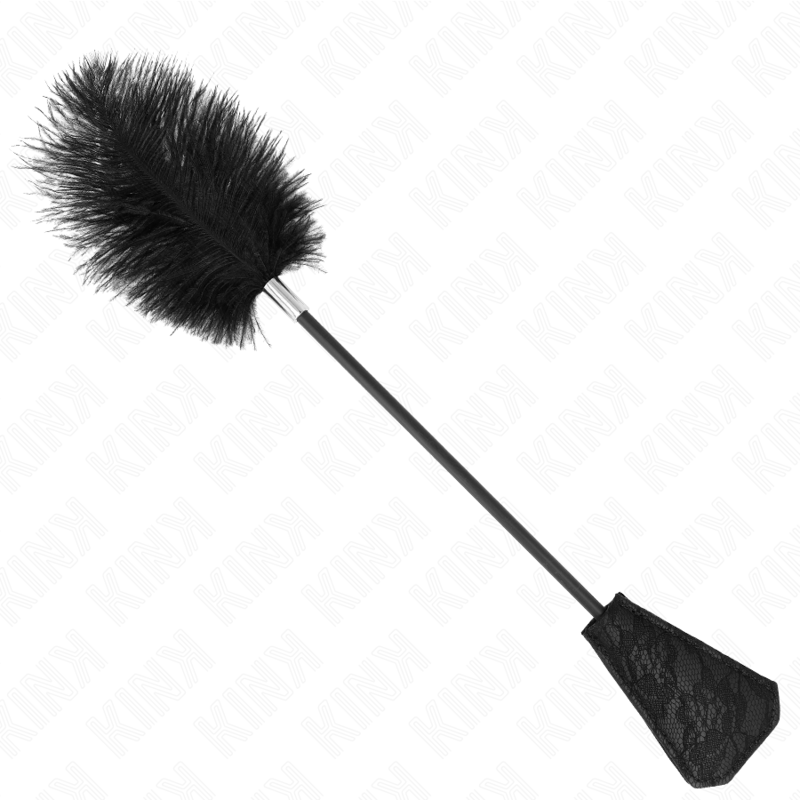 KINK - PLUMAS DE AVESTRUZ PARA HACER COSQUILLAS CON ENCAJE PALETA 56 CM