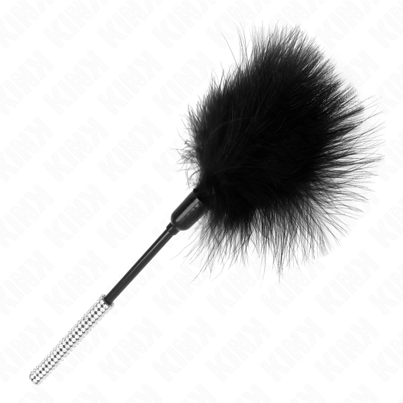 KINK - PLUMAS PARA HACER COSQUILLAS CON MANGO DE DIAMANTES DE IMITACIÓN 27 CM
