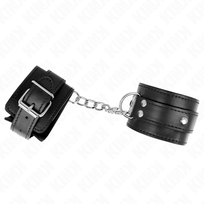 KINK - 3 ALAVANCAS DE PUNHO AJUSTÁVEIS COM ARGOLAS EM D PRETAS 17,5-25 CM X 6 CM