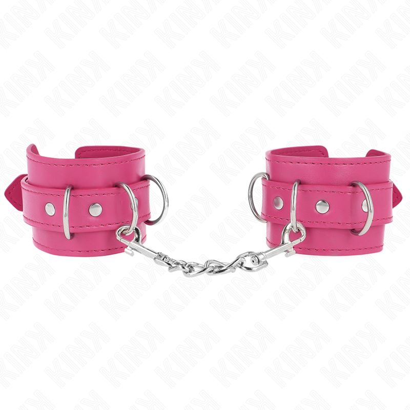 KINK - 3 ALÍNGUAS DE PULSO AJUSTÁVEIS COM ARGOLAS EM D ROSA 17,5-25 CM X 6 CM