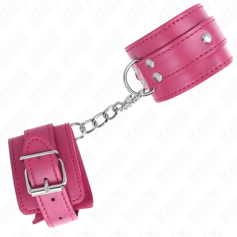 KINK - 3 ALÍNGUAS DE PULSO AJUSTÁVEIS COM ARGOLAS EM D ROSA 17,5-25 CM X 6 CM