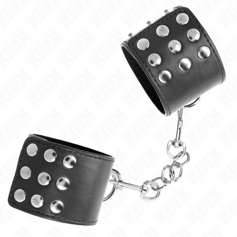 KINK - RESTRIÇÕES DE PUNHO COM FECHO DE PRESSÃO PRETO AJUSTÁVEL 19-24 CM X 5,5 CM