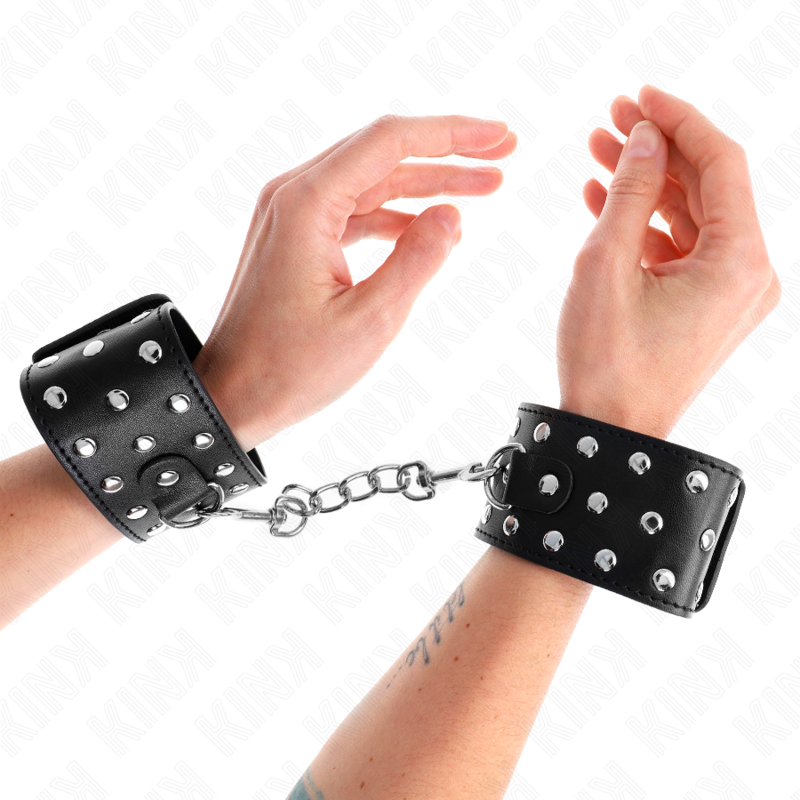 KINK - PUNK RESTRIÇÕES DE PULSO AJUSTÁVEIS 19-24 CM X 5,5 CM