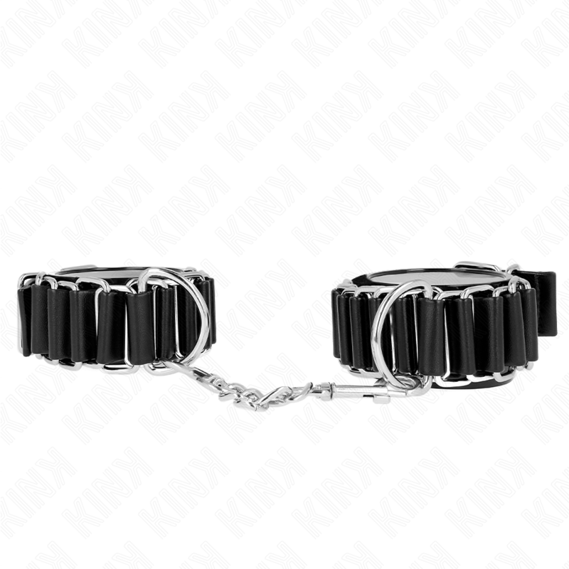KINK - RESTRIÇÕES DE PULSO FINAS COM ARTICULAÇÃO PRETA AJUSTÁVEL 16-22 CM X 3,5 CM