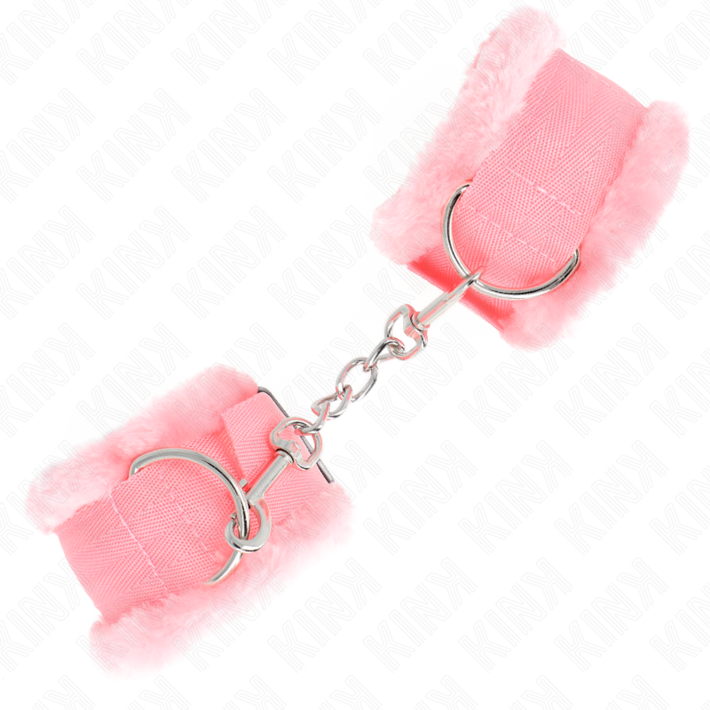 KINK - PUNHOS COM FORRO DE PELÚCIA ROSA AJUSTÁVEL 17-31 CM X 7 CM