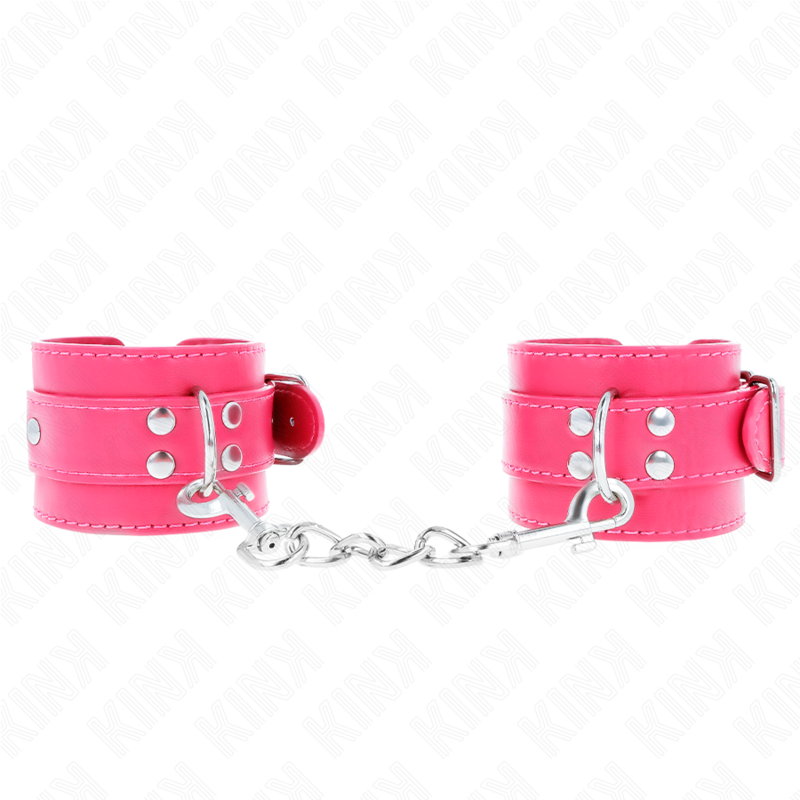 KINK - RESTRIÇÕES DE PULSO FRAMBOESA ROSA COM FORRO FRAMBOESA ROSA AJUSTÁVEL 20-28 CM X 5,5 CM