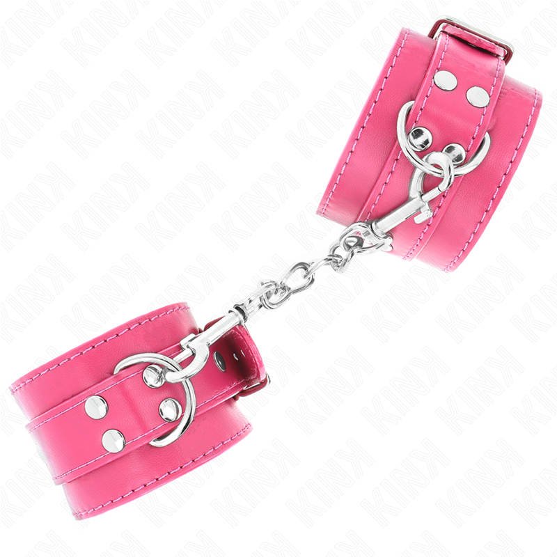 KINK - RESTRIÇÕES DE PULSO FRAMBOESA ROSA COM FORRO FRAMBOESA ROSA AJUSTÁVEL 20-28 CM X 5,5 CM