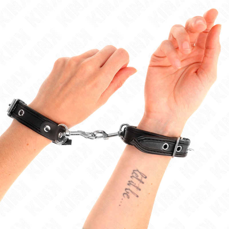 KINK - MINI PULSEIRAS PRETAS COM TACHAS AJUSTÁVEIS 16-22 CM X 2 CM