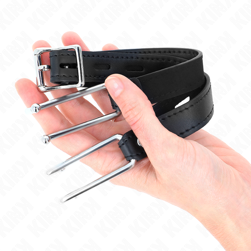 KINK - GANCHO DE METAL 11,5 CM COM ALÇA DE COURO AJUSTÁVEL 39-58 CM X 2 CM
