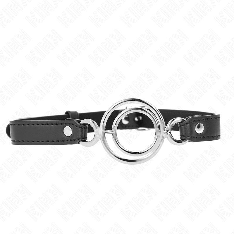 KINK - MORDAÇA COM VÁRIOS ANÉIS DE O 5 CM PRETO 63 X 2,5 CM