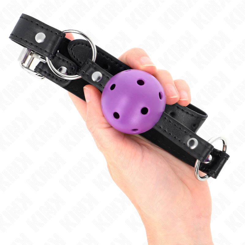 KINK - BOLA ROXA RÍGIDA OCA 4,5 CM MORDAÇA 63,5 X 2 CM