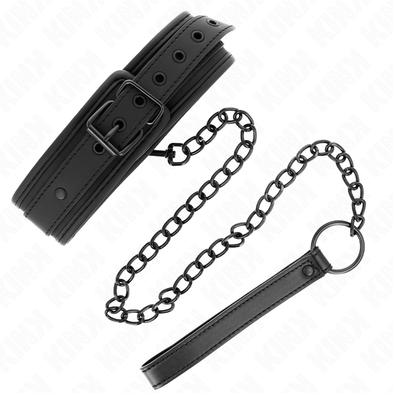 KINK - COLEIRA DE NEOPRENE BONDAGE MODELO 1 COM CINTO 78 CM AJUSTÁVEL 37,5 X 49,5 CM