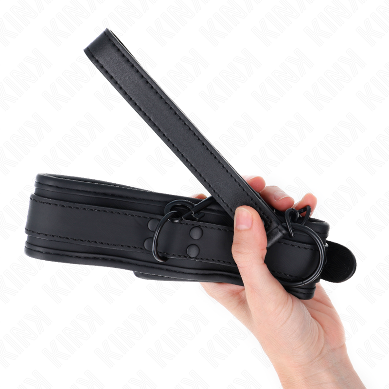 KINK - COLEIRA DE NEOPRENE BONDAGE MODELO 1 COM CINTO 78 CM AJUSTÁVEL 37,5 X 49,5 CM