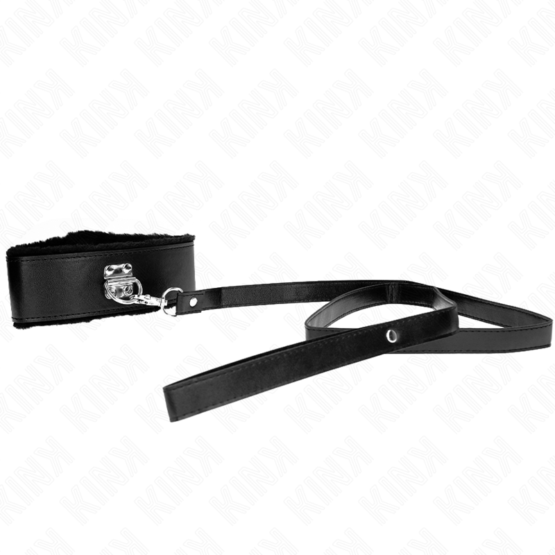 KINK - COLAR COM COLEIRA 116 CM COM TACHAS PRATEADAS MODELO 4 PRETO AJUSTÁVEL 40-48 CM X 6 CM