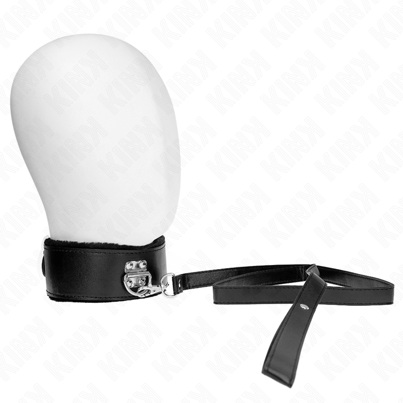 KINK - COLAR COM COLEIRA 116 CM COM TACHAS PRATEADAS MODELO 4 PRETO AJUSTÁVEL 40-48 CM X 6 CM