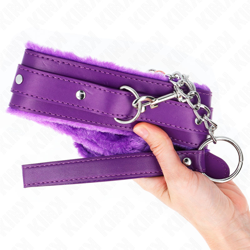 KINK - COLEIRA COM TRILHA 65 CM COM RESTRIÇÕES ROXA 36-42 CM X 5,5 CM