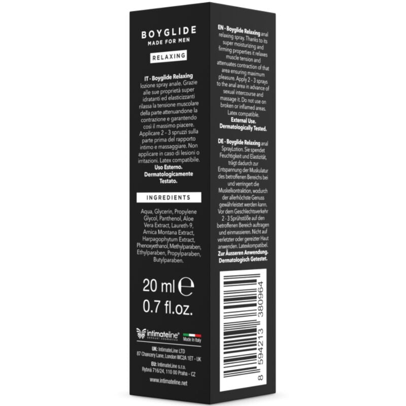 INTIMATELINE - SPRAY RELAXANTE ANAL BOYGLIDE 20 ML