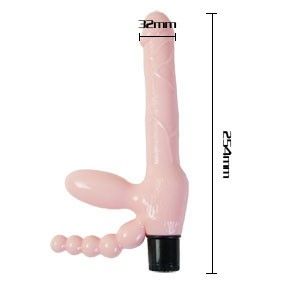 BAILE - ARREIO TPR SEM CORDA COM VIBRAÇÃO E ESTIMULAÇÃO ANAL 25,4 CM