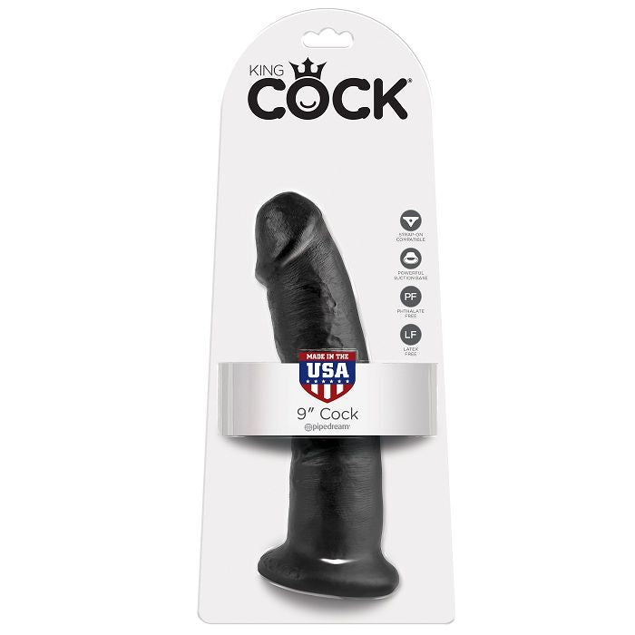 KING COCK - 9 DILDOS PRETO 22,9 CM