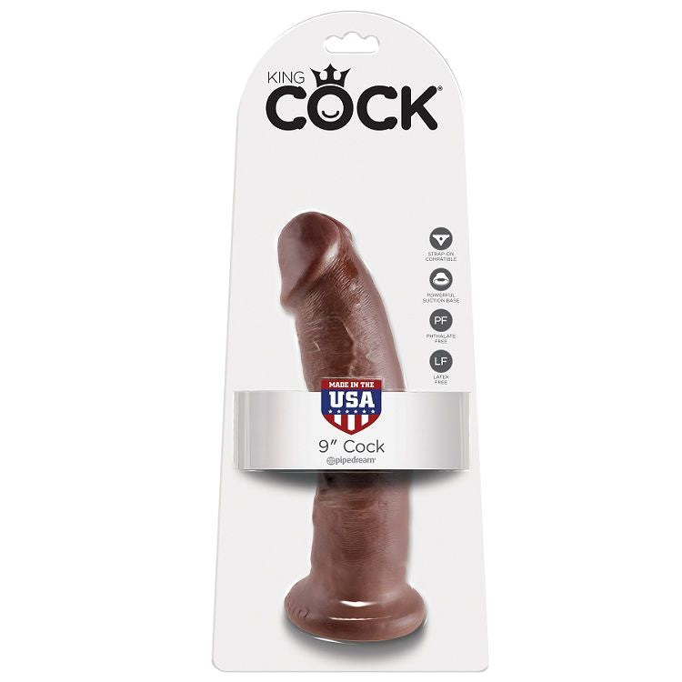 KING COCK - 9 DILDOS MARROM 22,9 CM