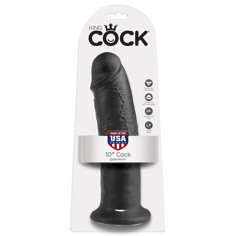 KING COCK - 10 DILDO PRETO 25 CM - Toys "n" Us